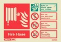 6375ID Jalite Rigid PVC Photoluminescent Fire Hose ID Sign 150 x 105mm