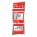 Polished Aluminium Metal Fire Blanket ID Sign - Jalite ME6366MR