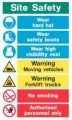 WX9317 Jalite White Exterior Site Safety Instruction Sign 750 x 450mm