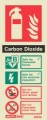 Fire Extinguisher ID Sign CO2 Photoluminescent Fire Extinguisher