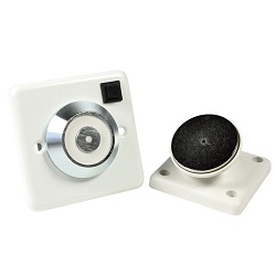 Vimpex DH/F/230 Flush Mounted Door Holder - 230V AC Door Magnet With Keeper Plate