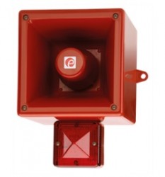 E2S AL105NXAC115R/R Industrial Sounder Beacon - 115V AC - Red Body & Lens - IP66