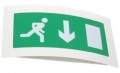 Ringtail ESS8M Curved Emergency Light Exit Sign - Down Arrow