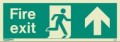 Fire Exit Sign Up Arrow Photoluminescent Glow In The Dark