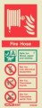 6365M Jalite Rigid PVC Photoluminescent Fire Hose ID Sign 200 x 80mm