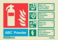 Fire Extinguisher ID Sign - Powder - Photoluminescent - Jalite 6370ID